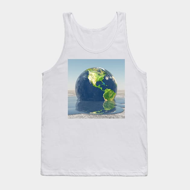 Melting planet Earth Tank Top by rolffimages